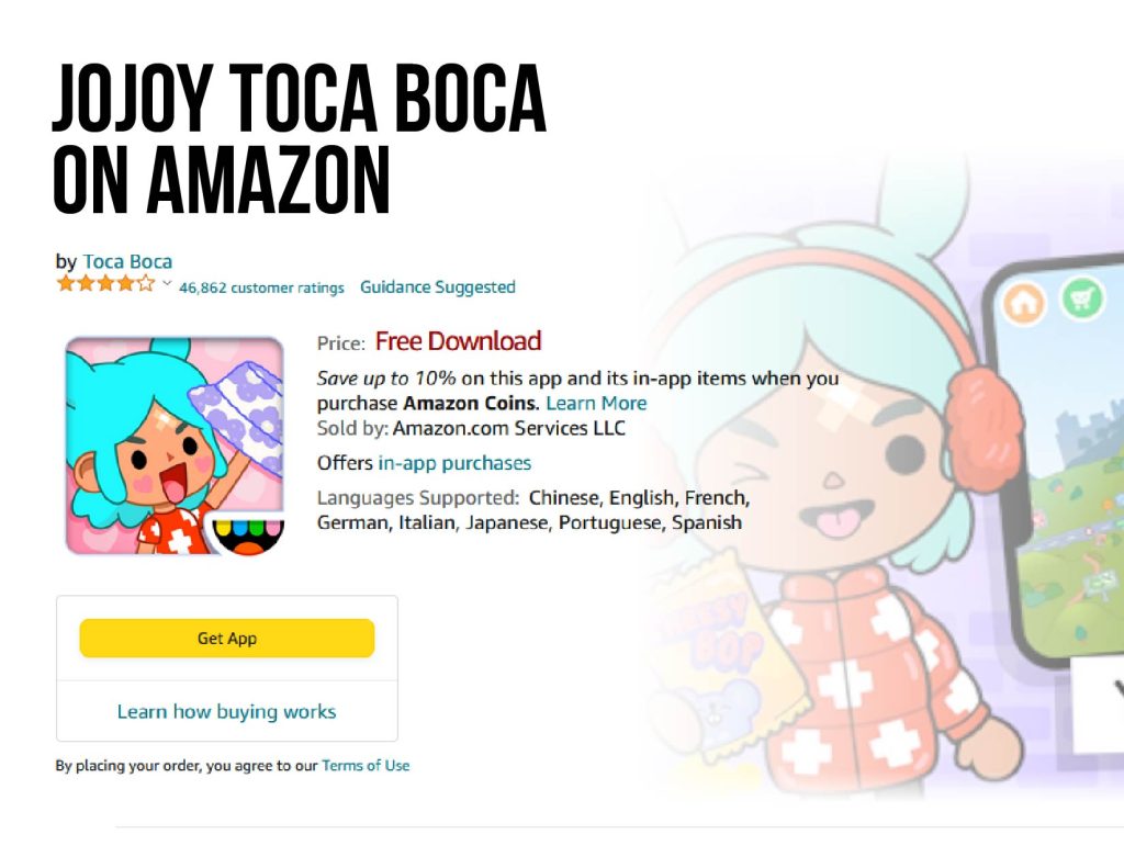 Jojoy Toca Boca on Amazon